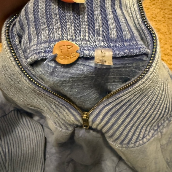 Free People Blue Poncho Sweater - Picture 3 of 3